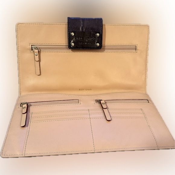 💜♠️💜KATE SPADE💜♠️💜Deep Purple Croc Embossed Clutch/NWOT - Picture 4 of 8